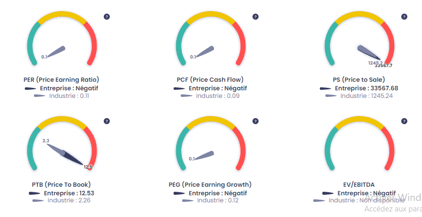 Études de la valorisation de Nanobiotix (NANO), source : Value Investing Screener